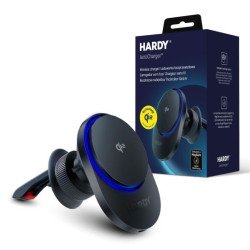 Viedtālruņa turētājs automašīnai Hardy AeroCharger 15W Qi2 Black
