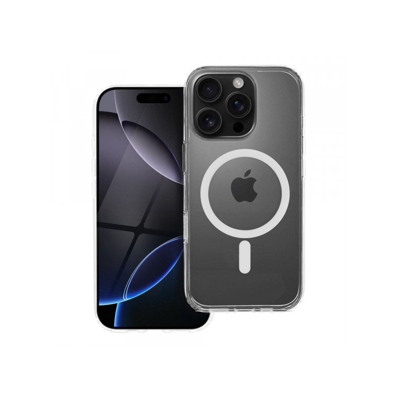 Viedtālruņa aizmugurējais vāciņš Apple iPhone 16 Pro Clear Hybrid Premium Mag Transparent