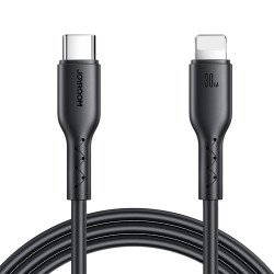 Kabelis SA26 USB-C / Lightning cable 30W Black