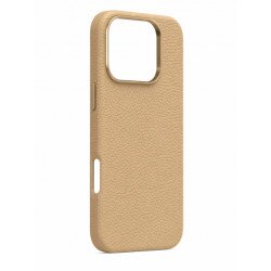 Viedtālruņa aizmugurējais vāciņš Apple iPhone 17 Leather Beige