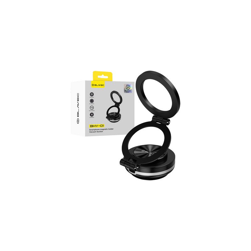 Viedtālruņa turētājs automašīnai Car holder BHV-01 electric, vacuum, magnetic Black