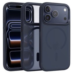 Viedtālruņa aizmugurējais vāciņš Apple iPhone 17 Pro Cloudy Case with Metal Camera Frame Blue