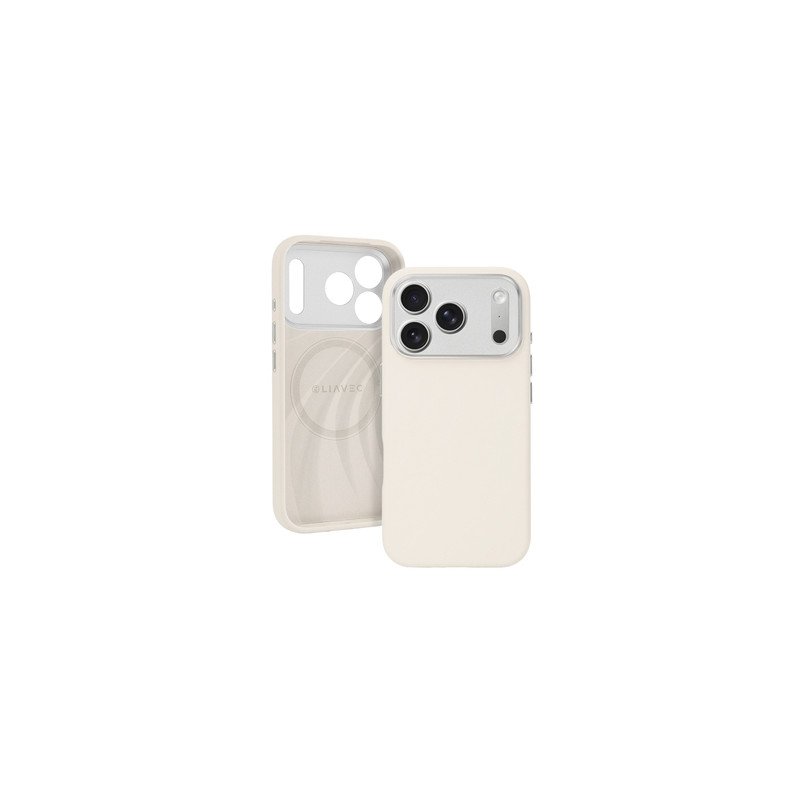 Viedtālruņa aizmugurējais vāciņš Apple iPhone 17 Pro Silk Shield Case Metal Frame Mag Beige