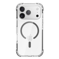 Viedtālruņa aizmugurējais vāciņš Apple iPhone 17 Pro Max Rock Crystal Clear Magnetic Black, Transparent