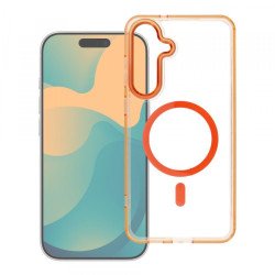 Viedtālruņa aizmugurējais vāciņš Samsung Galaxy A57 Clear Hybrid Premium Mag Orange, Transparent