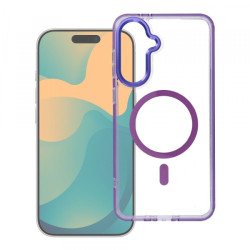 Viedtālruņa aizmugurējais vāciņš Samsung Galaxy A37 Clear Hybrid Premium Mag Transparent, Violet
