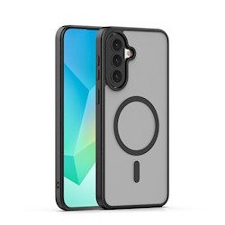 Viedtālruņa aizmugurējais vāciņš Samsung Galaxy A37 Full matte mag Black, Transparent