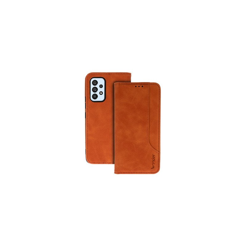 Viedtālruņa atveramais maciņš Samsung Galaxy A52 / A52 5G / A52s 5G Wonder Prime Case Brown