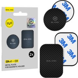 Magnēts Metal plate for magnetic holder BM-01 set of 2 pieces round Black