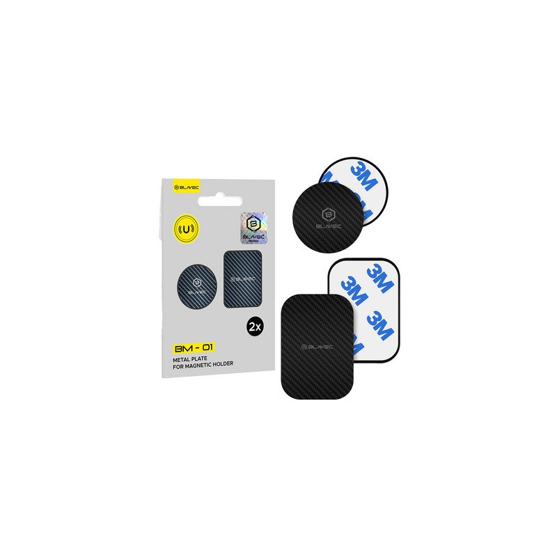 Magnēts Metal plate for magnetic holder BM-01 set of 2 pieces round Black