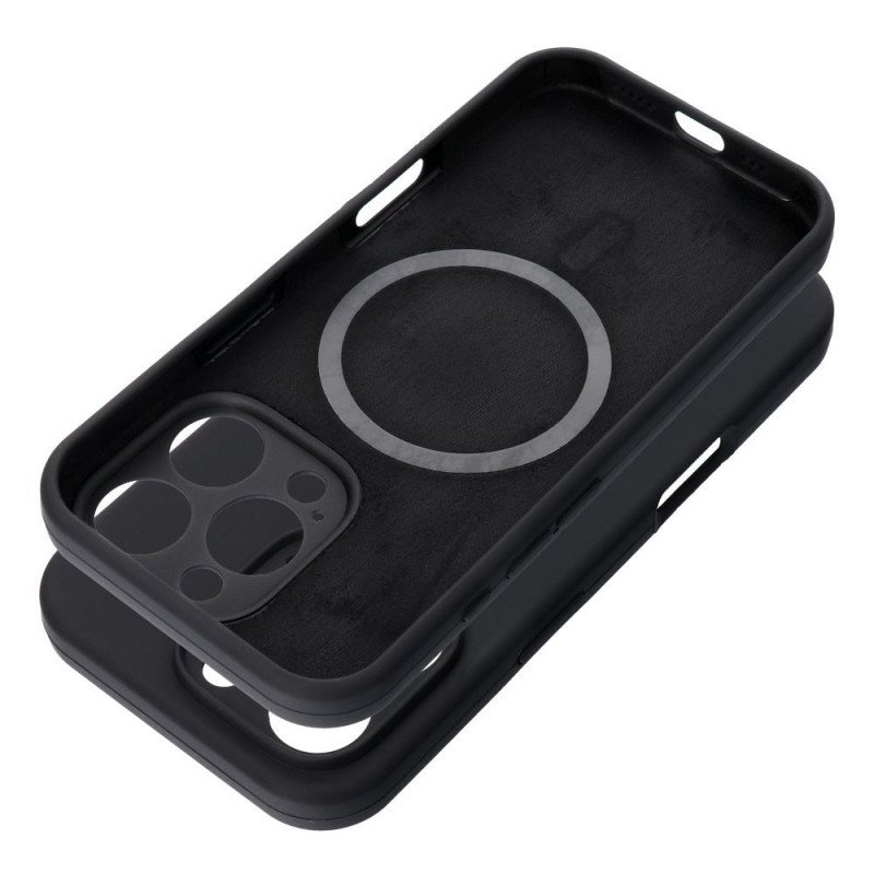Viedtālruņa aizmugurējais vāciņš Apple Iphone 15 Silicone Case 2mm Mag Black