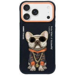 Viedtālruņa aizmugurējais vāciņš Apple iPhone 17 Pro Max Glasses Cool Dog Black