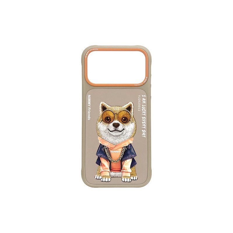 Viedtālruņa aizmugurējais vāciņš Apple iPhone 17 Pro Max Glasses Cool Dog Beige