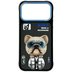 Viedtālruņa aizmugurējais vāciņš Apple iPhone 17 Pro Max Cool&Cute 2.0 Dog Black