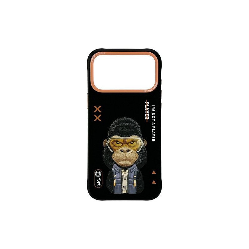 Viedtālruņa aizmugurējais vāciņš Apple iPhone 17 Pro Max Cool&Cute 2.0 Gorilla Black