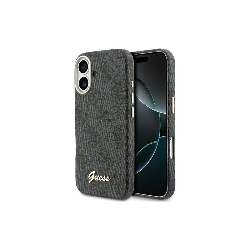 Viedtālruņa aizmugurējais vāciņš Apple iPhone 17 IML Script Metal Mag Black