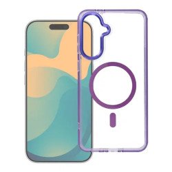 Viedtālruņa aizmugurējais vāciņš Samsung Galaxy A27 Clear Hybrid Premium Mag Transparent, Violet
