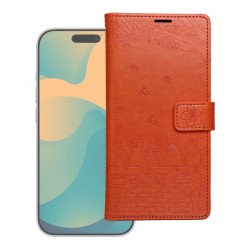 Viedtālruņa atveramais maciņš Samsung Galaxy A37 Mezzo Book Cats Brown