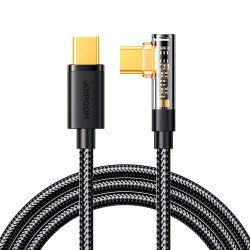 Kabelis Gaming Cable S-CC100A6 USB-C (angled) / USB-C (straight) 100W 1.2m Black