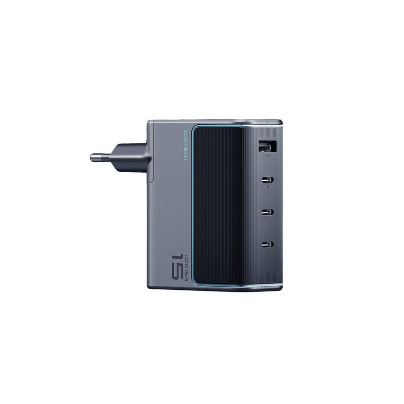 Strāvas adapteris 140W GaN 3x USB-C + USB-A Wall Charger AD1404UEU Grey