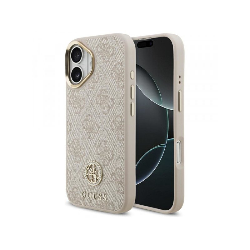 Viedtālruņa aizmugurējais vāciņš Apple iPhone 17 Logo Strass 4G Pink