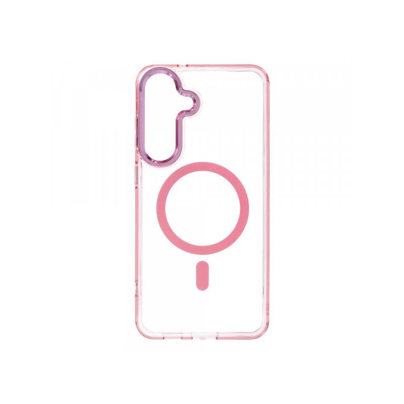 Viedtālruņa aizmugurējais vāciņš Samsung Galaxy S26 FE Clear Hybrid Premium Mag Pink, Transparent