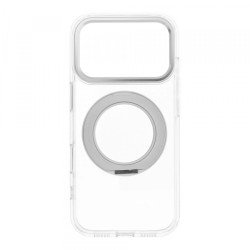Viedtālruņa aizmugurējais vāciņš Apple iPhone 18 Pro Max Frame Circle Stand Cherry, Transparent