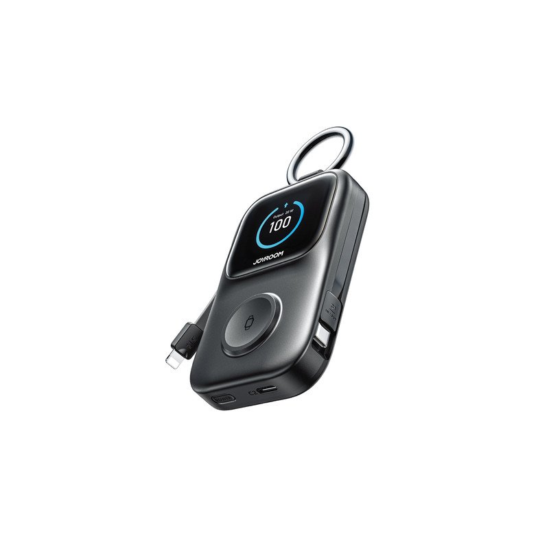 Ārējā baterija JRW19 5000mAh Powerbank with 5W Wireless Watch Black