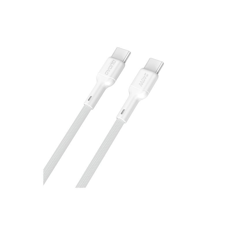 Kabelis Dudao L9C Max 240W PD USB-C - USB-C 2m White