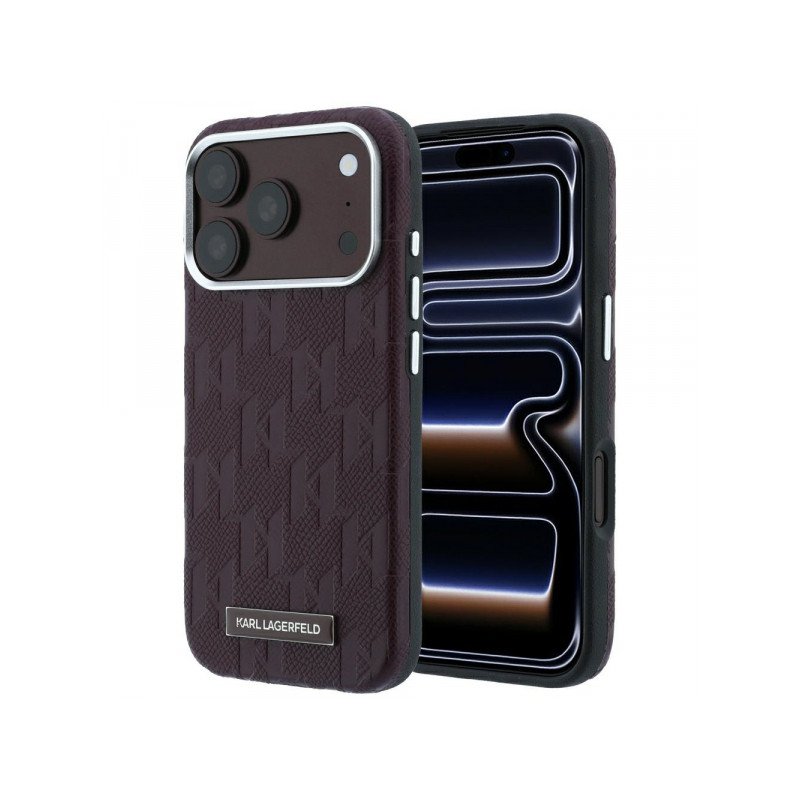 Viedtālruņa aizmugurējais vāciņš Apple iPhone 18 Pro Max Monogram Dark Red