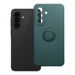 Viedtālruņa aizmugurējais vāciņš Samsung Galaxy A27 Silicone Ring Case Dark Green