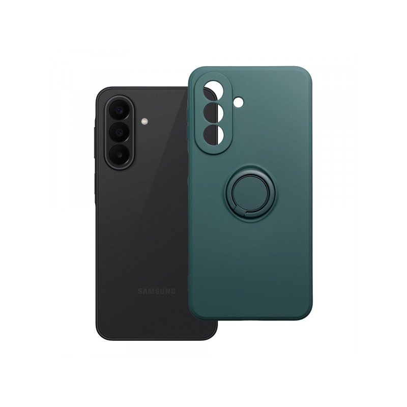 Viedtālruņa aizmugurējais vāciņš Samsung Galaxy A27 Silicone Ring Case Dark Green