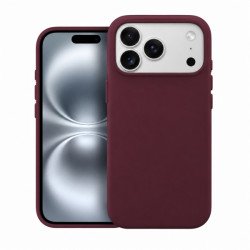 Viedtālruņa aizmugurējais vāciņš Apple iPhone 18 Pro Max Silicone Case Mag MF Burgundy