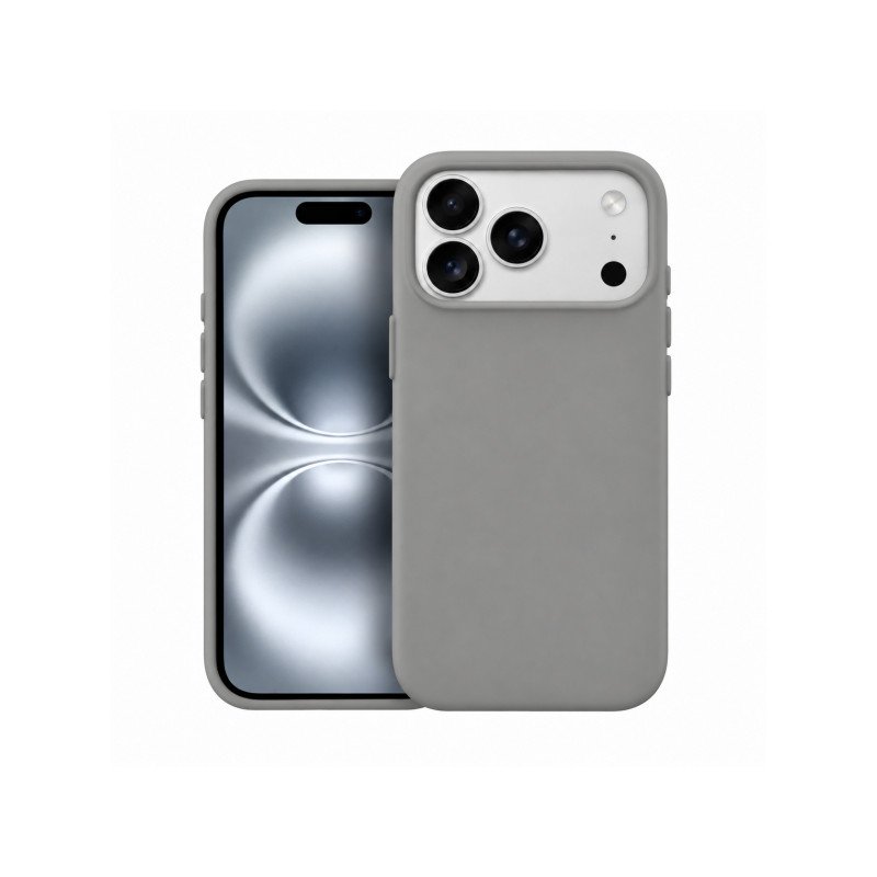Viedtālruņa aizmugurējais vāciņš Apple iPhone 18 Pro Max Silicone Case Mag MF Grey
