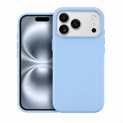 Viedtālruņa aizmugurējais vāciņš Apple iPhone 18 Pro Max Silicone Case Mag MF Light Blue