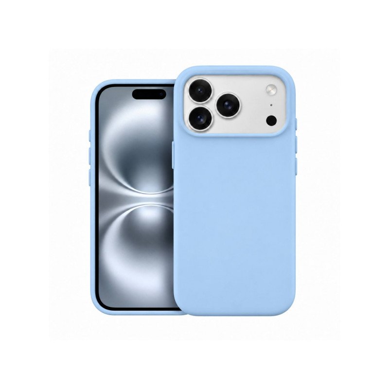 Viedtālruņa aizmugurējais vāciņš Apple iPhone 18 Pro Max Silicone Case Mag MF Light Blue