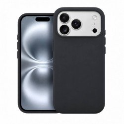 Viedtālruņa aizmugurējais vāciņš Apple iPhone 18 Pro Silicone Case Mag MF Black