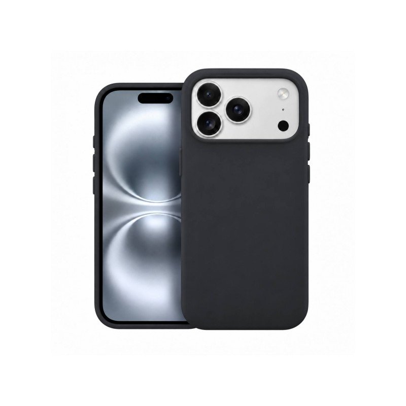 Viedtālruņa aizmugurējais vāciņš Apple iPhone 17 Silicone Case Mag MF Black