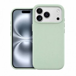 Viedtālruņa aizmugurējais vāciņš Apple iPhone 17 Silicone Case Mag MF Light Green