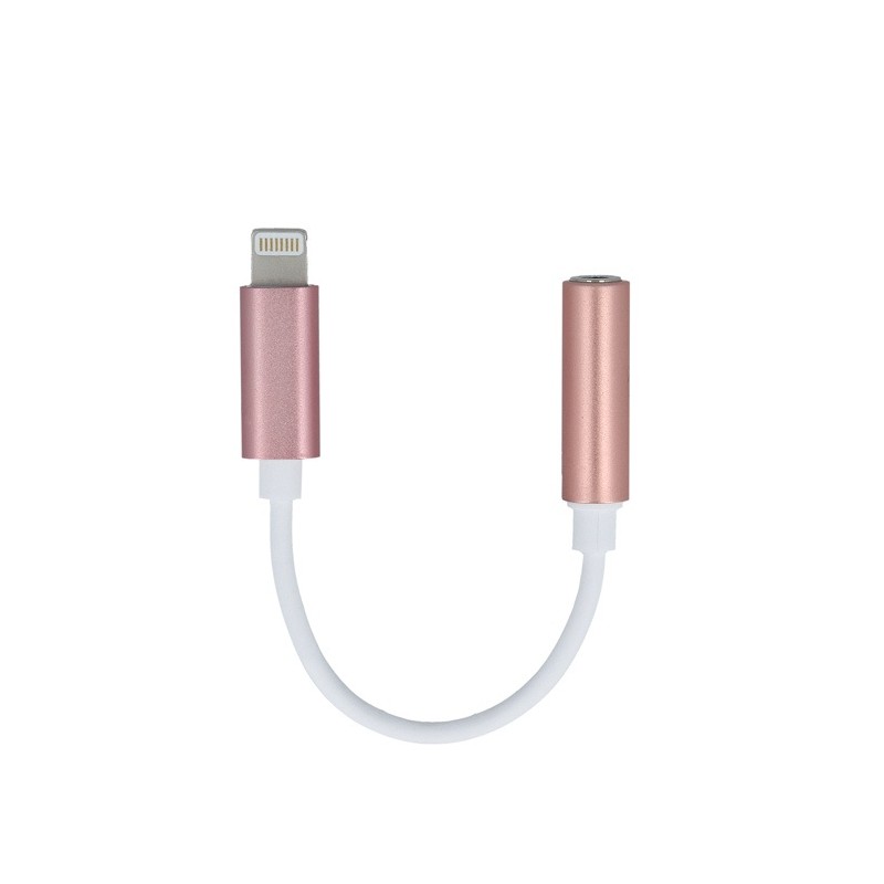 Apple audio jack 3,5mm - Lightning Rozā|mobilo.lv