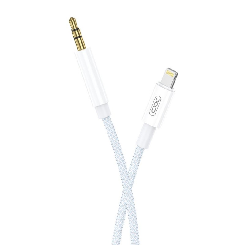 Apple Lightning - jack 3,5mm 1,0 m Balts - zils | mobilo.lv