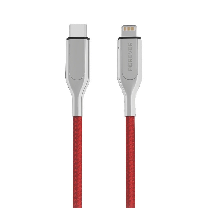 Apple PD USB-C - MFI Lightning 1,5 m 2,4A Sarkans|mobilo.lv