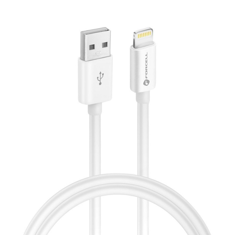 Apple USB A to Lightning 8-pin MFI 2,4A/5V 12W C703 1m Balts | mobilo.lv