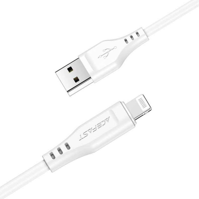 Apple USB A tp Lightning 8-pin MFI 2,4A C3-02 1,2m Balts | mobilo.lv