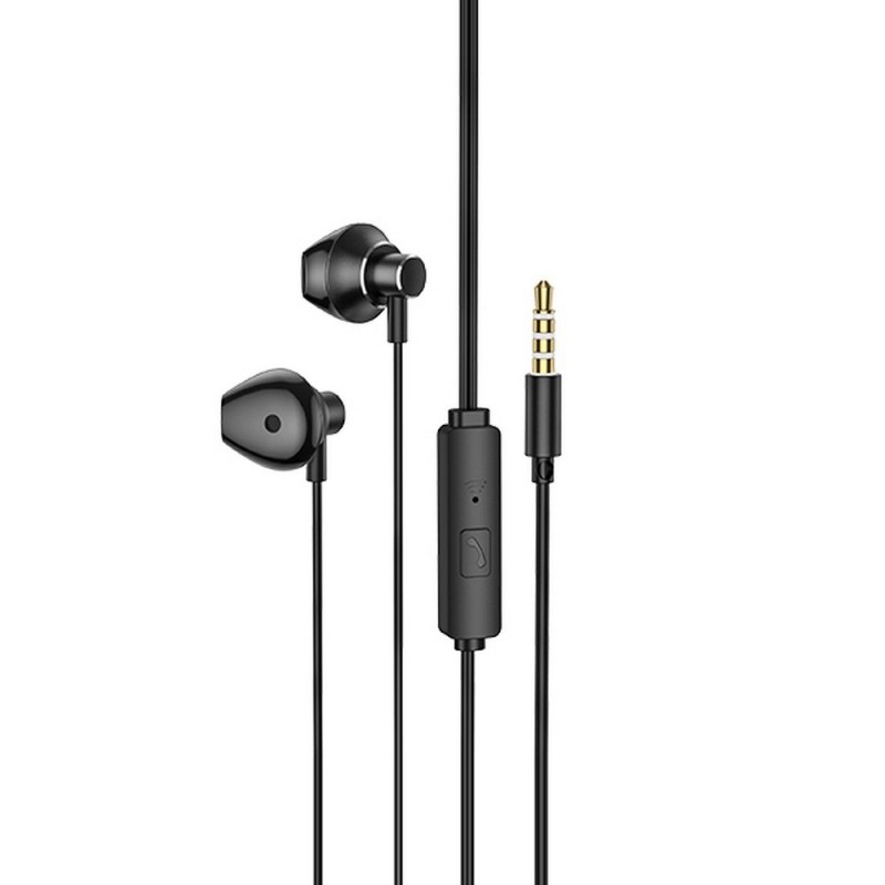 Hoco earphones M75 Belle Melns | mobilo.lv