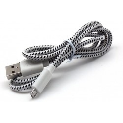 Micro USB 1m Balts / melns