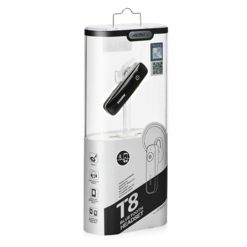 Remax earphones RB-T8 Melns | mobilo.lv