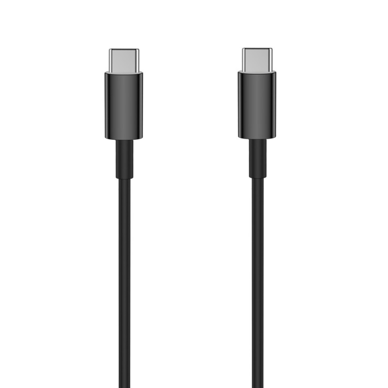 Type C USB-C - USB-C 1,0 m 3A Melns | mobilo.lv