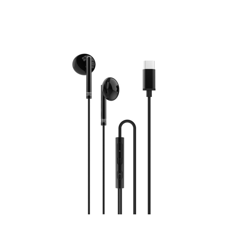 Universal earphones EP29 USB-C Melns | mobilo.lv