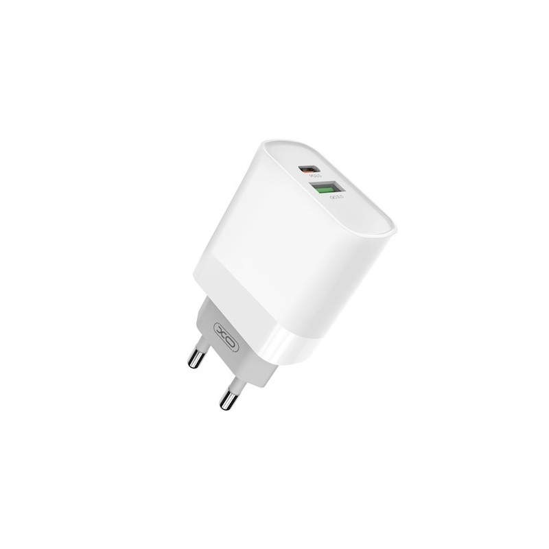 Universal L64 PD QC 3.0 18W 1x USB 1x USB-C Balts|mobilo.lv